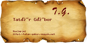 Tatár Gábor névjegykártya