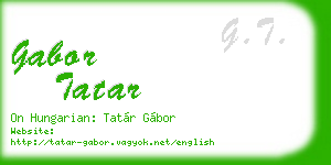 gabor tatar business card